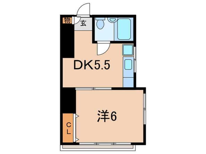 ハイツコジマ(1DK/2階)の間取り写真
