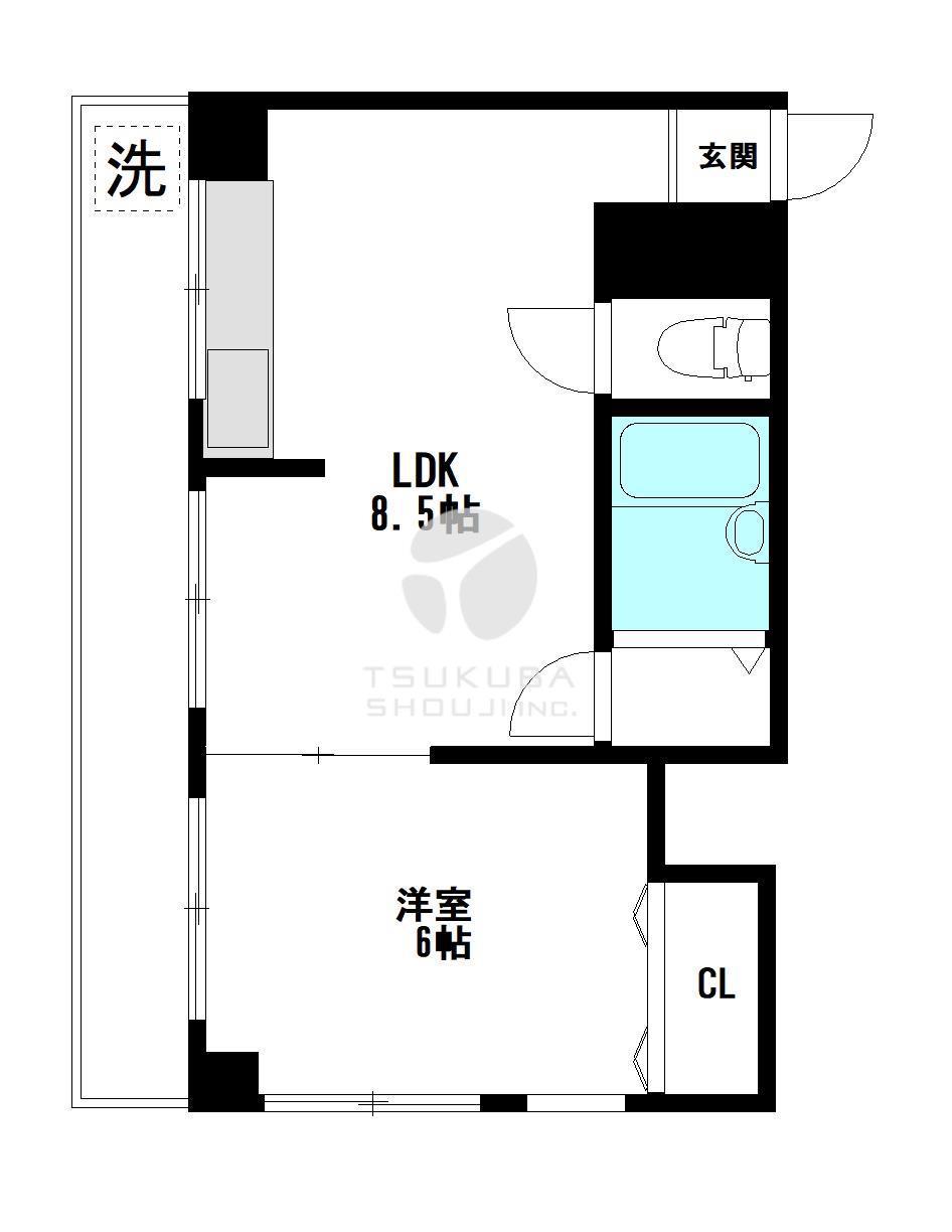 近藤ビル(1LDK/3階)の間取り写真