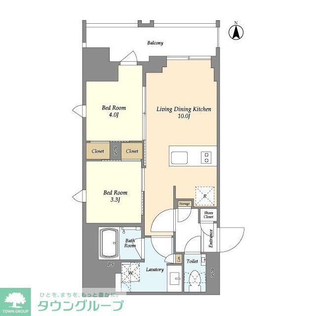 ドゥーエ府中I(2LDK/5階)の間取り写真