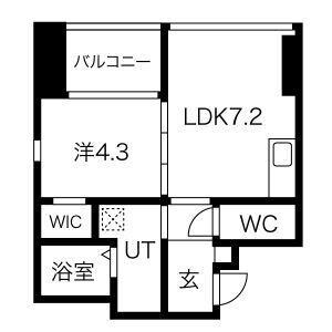 KAVKA TAKASAGO(1LDK/6階)の間取り写真