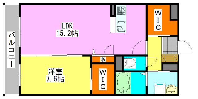 エミネンス東船橋Ⅰ(1LDK/3階)の間取り写真