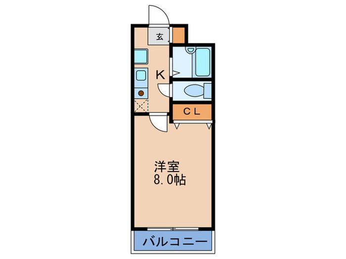 メゾンベルシャトレ(1K/3階)の間取り写真