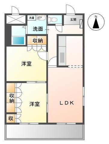 エルフフォレスト(2LDK/1階)の間取り写真