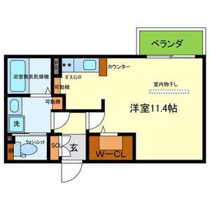 CASAΑ OTSUKYO(ワンルーム/3階)の間取り写真