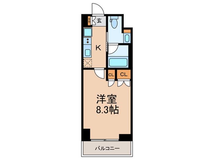 プライムメゾン西早稲田(1K/1階)の間取り写真