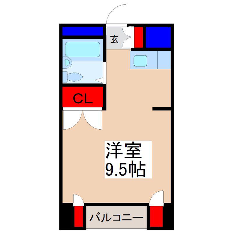 テネレッツァ(ワンルーム/1階)の間取り写真