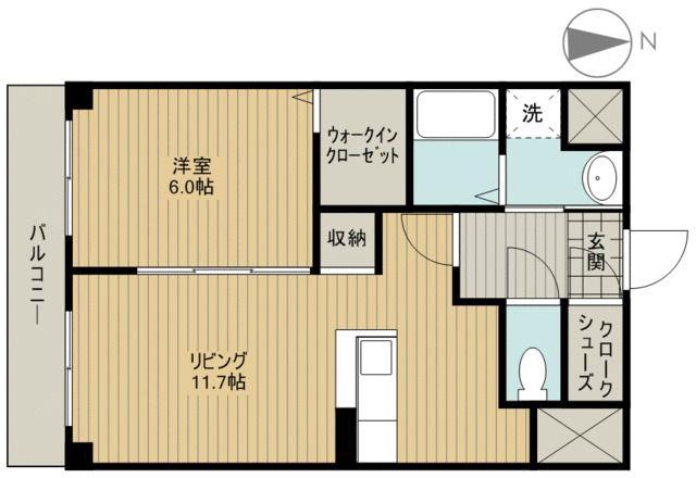 田畑ハイツそれいゆ半田山(1LDK/2階)の間取り写真