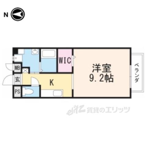 シェロウェンTOS(1K/2階)の間取り写真