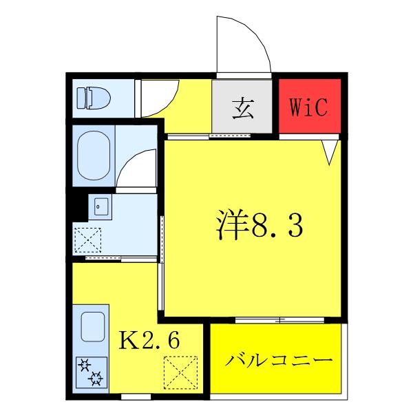 MAISON DU ARBRE(1K/2階)の間取り写真