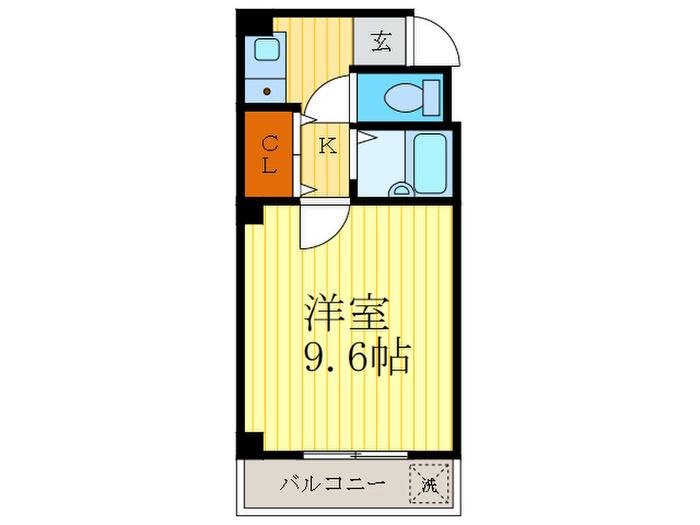 エアポート神足(1K/2階)の間取り写真