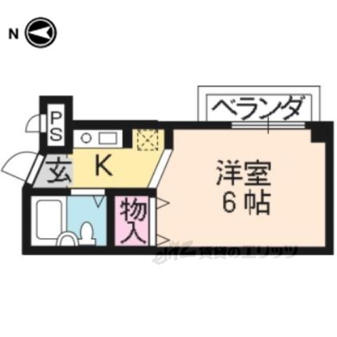 七条ソフィア(1K/3階)の間取り写真