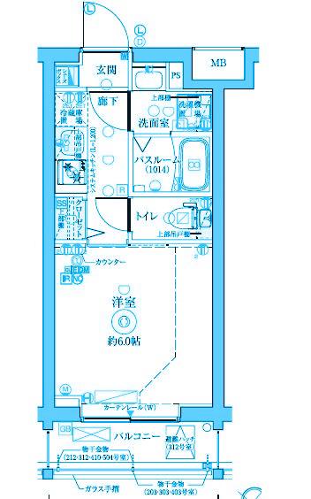 MAXIV新小岩(1K/5階)の間取り写真
