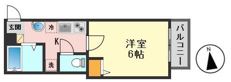 リーフ北小岩(1K/2階)の間取り写真