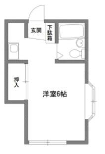 パークハイツMIKIE(ワンルーム/1階)の間取り写真