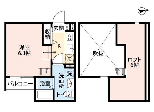 グランセレーノ石津(1K/2階)の間取り写真
