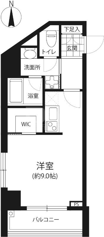 ADEN博多祇園町(ワンルーム/8階)の間取り写真