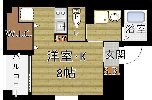 BCASA HIGASHI GINZA(1K/2階)の間取り写真