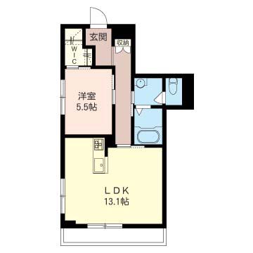 SHM アーバンライフ(1LDK/1階)の間取り写真