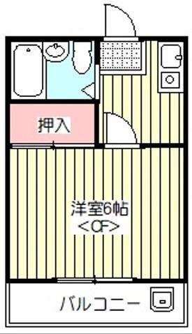 プレスティジハイムII(1K/1階)の間取り写真