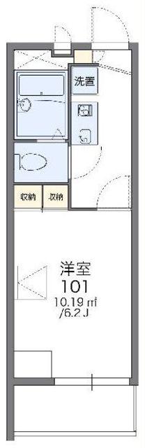 レオパレスアーバンビレッジ日吉(1K/1階)の間取り写真