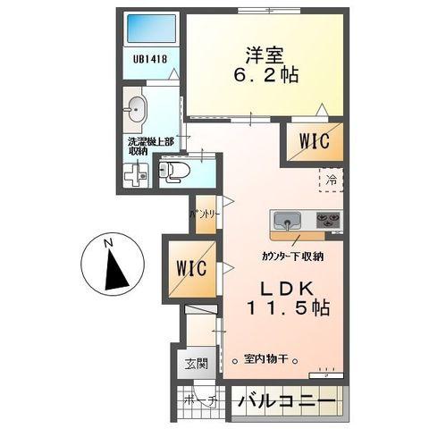 サン・ストーンI(1LDK/1階)の間取り写真