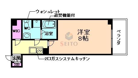 RITZ SQUARE DOMANI(1K/2階)の間取り写真
