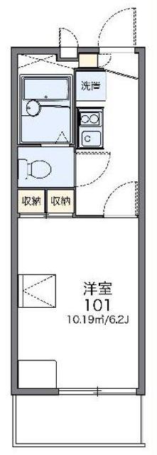 レオパレスアミー(1K/2階)の間取り写真