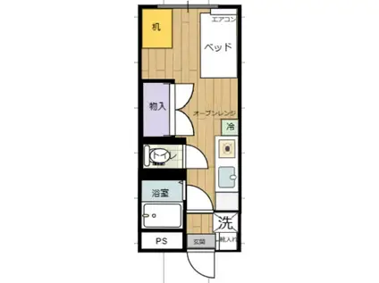 シングルマンションオーカワ(ワンルーム/1階)の間取り写真