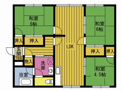 野田ハイツ(3LDK/2階)の間取り写真