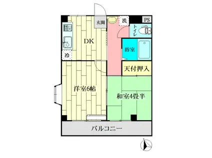 エクセレントサカタ(2DK/2階)の間取り写真