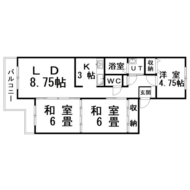 エステート治水(3LDK/1階)の間取り写真