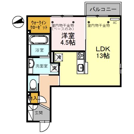 グランセレーネ(1LDK/3階)の間取り写真