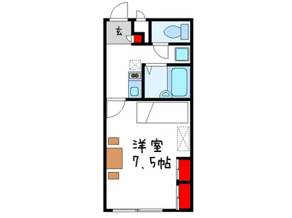 ＪＲ関西本線 八尾駅 徒歩20分 2階建 築21年(1K/1階)の間取り写真