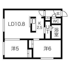 ウッドストックガーデン(2LDK/4階)の間取り写真