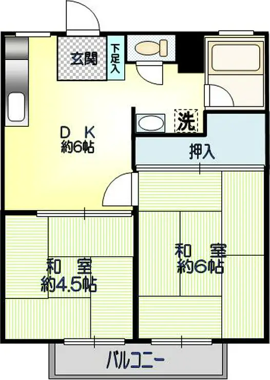 ハイツドリームB 2階階 間取り