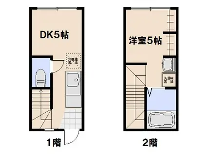 カリブ海老園(1DK/1階)の間取り写真