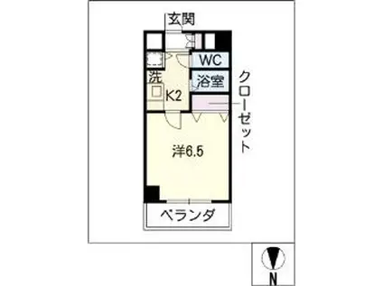 プレサンス名古屋STATIOアライブ(1K/11階)の間取り写真