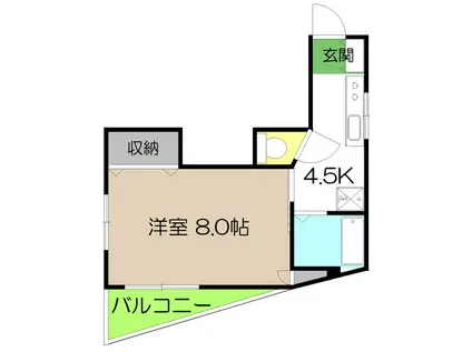 メイソン・アユミ(1K/3階)の間取り写真
