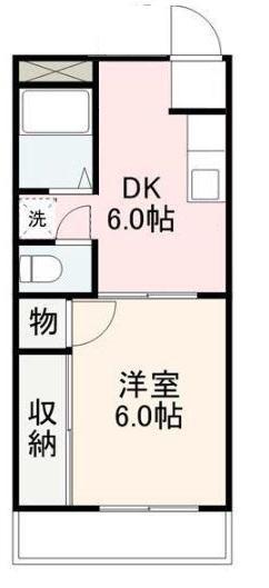 つるぎマンション(1DK/3階)の間取り写真