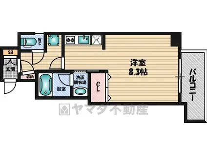 ファーストステージ江坂広芝町2(ワンルーム/5階)の間取り写真