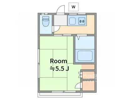 鈴木ハイツ(1K/2階)の間取り写真