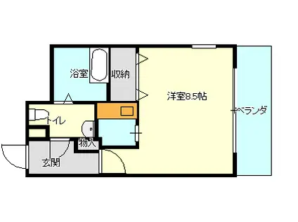 プリメール箱崎II(1K/6階)の間取り写真