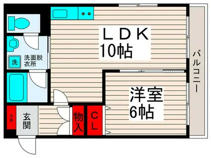 オオギマンション(1LDK/1階)の間取り写真