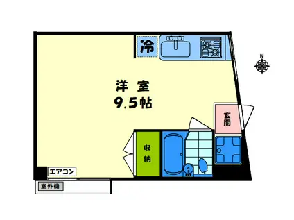 戸塚ハイム(ワンルーム/3階)の間取り写真