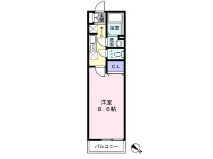 QUEUE DE CHIEN 1ER(1K/1階)の間取り写真