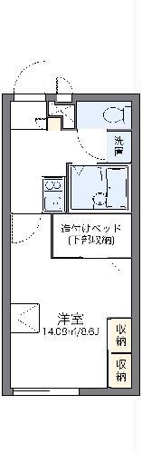 レオパレスVILLACREST(1K/2階)の間取り写真