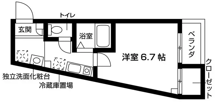 カレッジテラス堀切 1階階 間取り