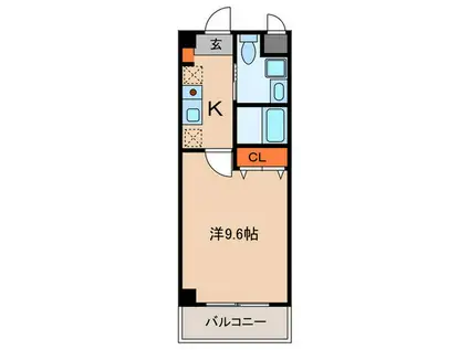 プラネットフィールドSUMA(1K/1階)の間取り写真