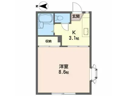 プチ・ラフォーレ(1K/1階)の間取り写真