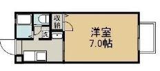 エスポワール千草A(1K/1階)の間取り写真
